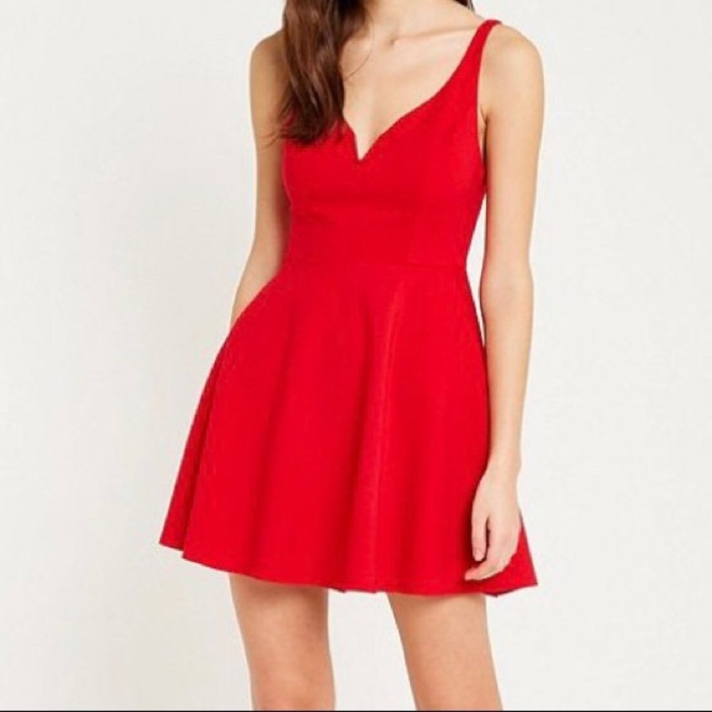 Kimchi Blue Sweetheart Red Mini Dress